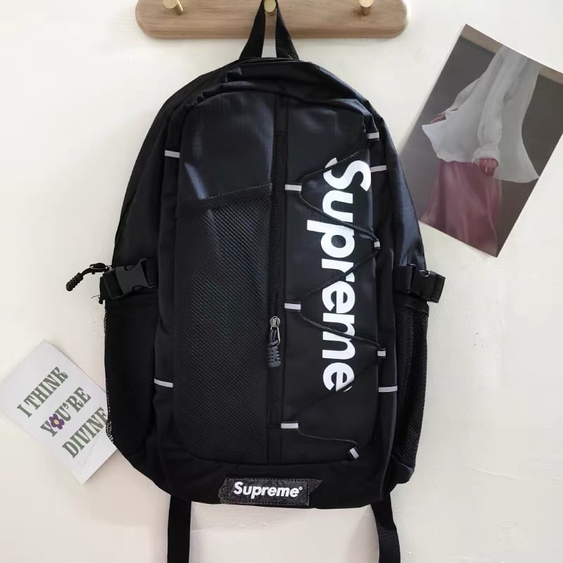 Supreme シュプリーム 17SS Cordura Ripstop Nylon Backpack Bag コーデュラリップストップナイロン バックパック リュック ブラック