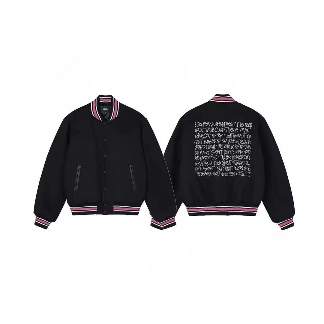 STUSSY ステューシー S Talk Melton Varsity Jacket ジャケットユニセックス