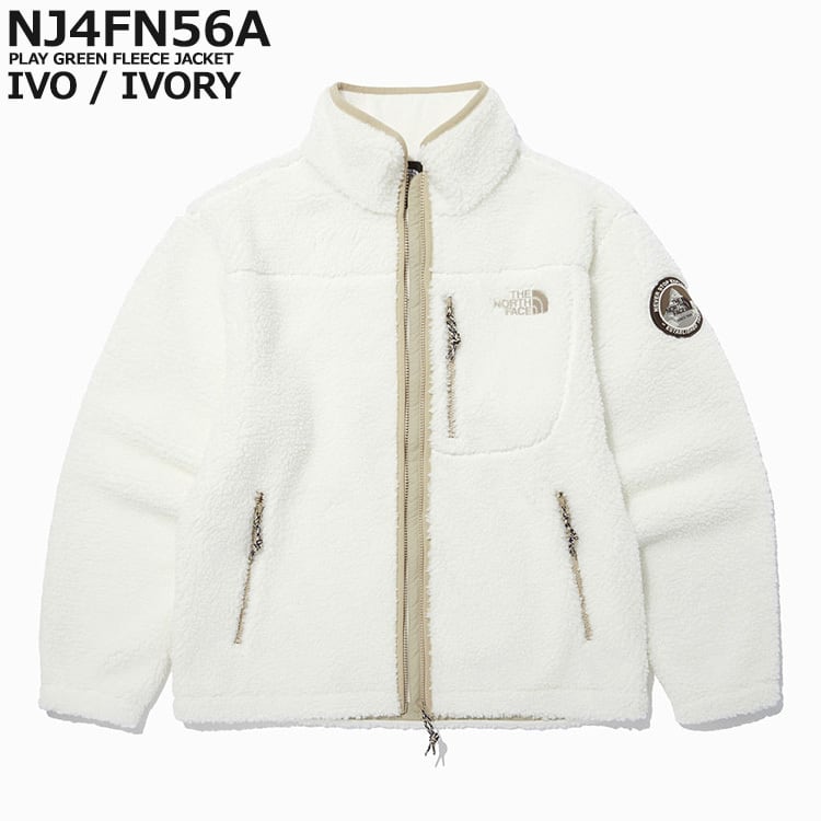 THE NORTH FACE ノーカラーフリースジャケット XL ホワイト ☆The North Face☆COMFY ALPHA FLEECE ZIP UP☆NJ4FP57K☆ (THE